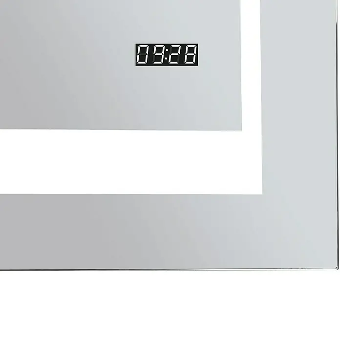 DSK LED-Lichtspiegel Silver Futura - 70 x 90 cm, Sensorschalter - Detailaufnahme