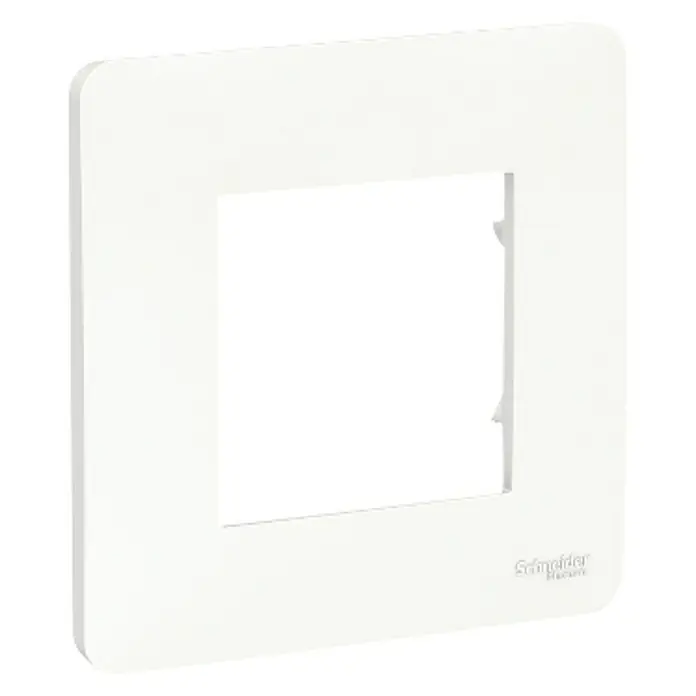 Schneider Electric New Unica Marco Studio - Blanco polar, x 1, Plástico, Montaje en la pared