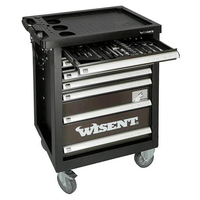 Wisent Werkstattwagen WW 5000 - L x B x H: 77,5 x 47 x 97,5 cm, Mit Werkzeug, Anzahl Schubladen: 7 Stk.