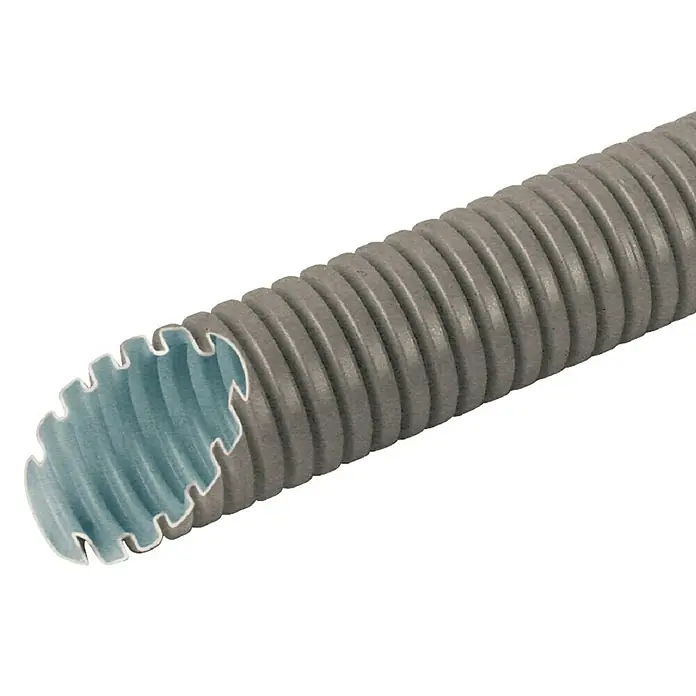 Fränkische Flexrohr FFKu-EM-F 20 - EN 20, 50 m, Kunststoff, 750 N, Grau - Vorderansicht