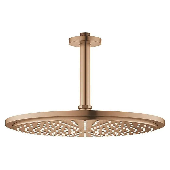 Grohe Kopfbrausen-Set Rainshower Cosmopolitan 310 - Durchmesser: 31 cm, 9,5 l/min bei 3 bar, Deckenmontage, Warm Sunset gebürstet - Vorderansicht