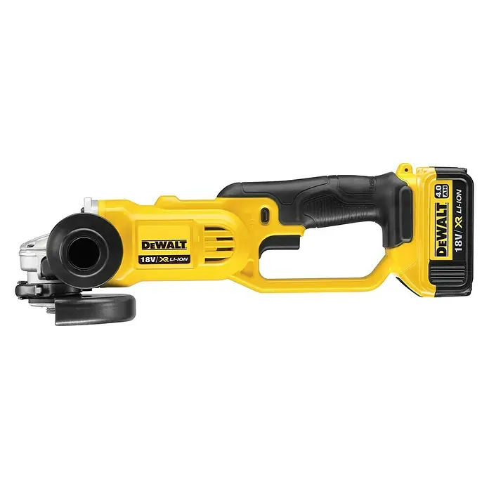 Dewalt XR Akku-Winkelschleifer DCG412M2 - 18 V, 2 Akkus, 4 Ah, Durchmesser Scheibe: 125 mm - Vorderansicht