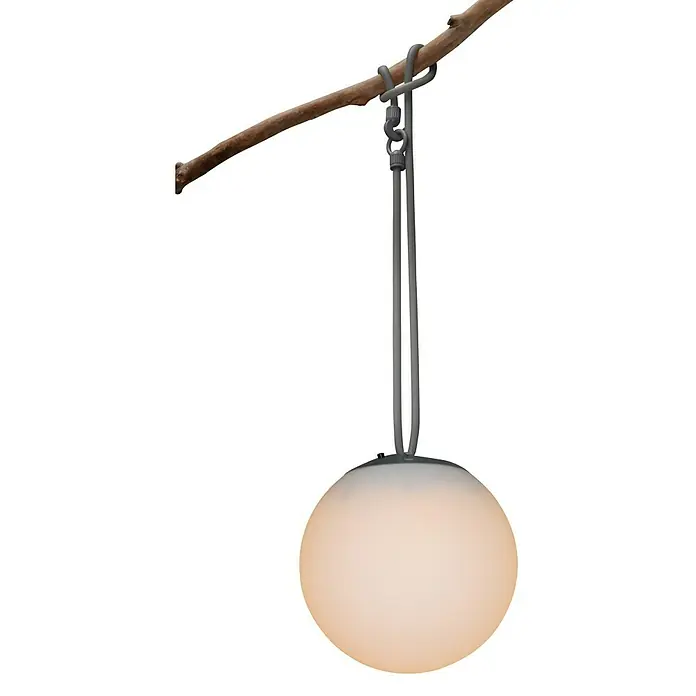 BAUHAUS Solarhanglamp - Diameter: 20 cm, Grijs, Wit, IP44