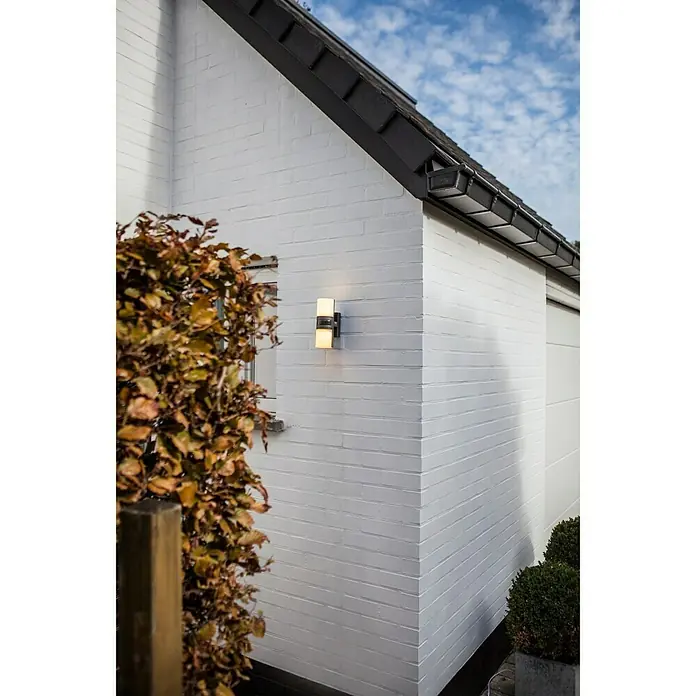 Lutec LED vanjska svjetiljka sa senzorom pokreta - 16 W, D x Š x V: 7,8 x 12 x 24,5 cm, Antracit-bijele boje, Topla bijela