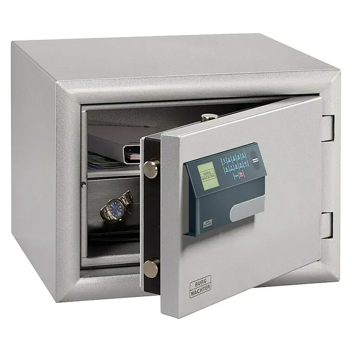 Burg-Wächter Diplomat Sicherheitsschrank MTD 740 EF P - L x B x H: 462 x 500 x 380 mm, Silber, Art Schloss: Elektronisches Zahlenschloss, VdS geprüft, ECB-S zertifiziert EN 1300, Klasse 2/B - Vorderansicht