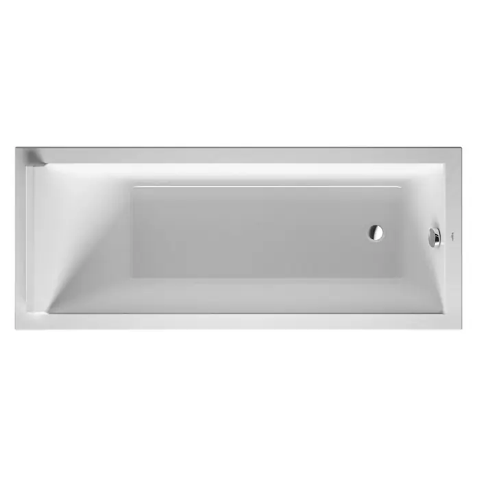 Duravit Starck 1 Badewanne - 170 x 70 cm, Sanitäracryl, Weiß - Vorderansicht