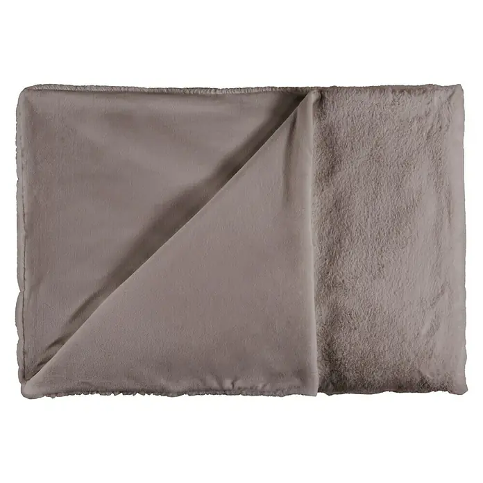 Ukrasni pokrivač Happy - Taupe, 200 x 150 cm, 100 % poliester - Pogled sprijeda