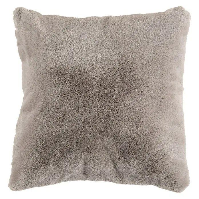 Kissen Happy - Taupe, 48 x 48 cm, 100 % Polyester - Vorderansicht