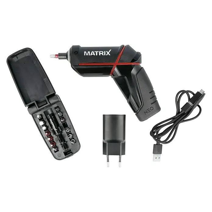 Matrix Akkuschrauber Neo - 4 V, 1 Akku, 2 Ah, Leerlaufdrehzahl: 0 U/min - 170 U/min