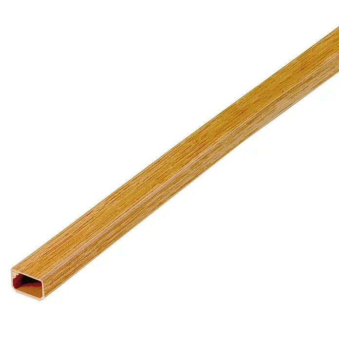 Inofix Canaleta para cables adhesiva con tapa bisagra - L x An x Al: 200 x 1,2 x 0,7 cm, Roble