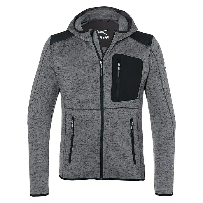 Kübler Strickjacke Light - Konfektionsgröße: L, Grau/Schwarz - Vorderansicht