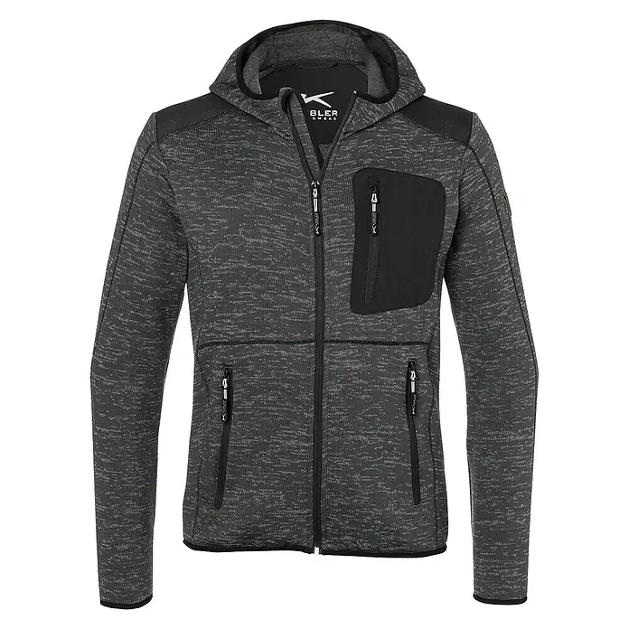 Kübler Strickjacke Light - Konfektionsgröße: M, Anthrazit/Schwarz - Vorderansicht