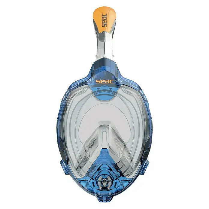 Seac Sub Máscara de Snorkel Fun Junior - XS/S, Policarbonato, Azul/Naranja