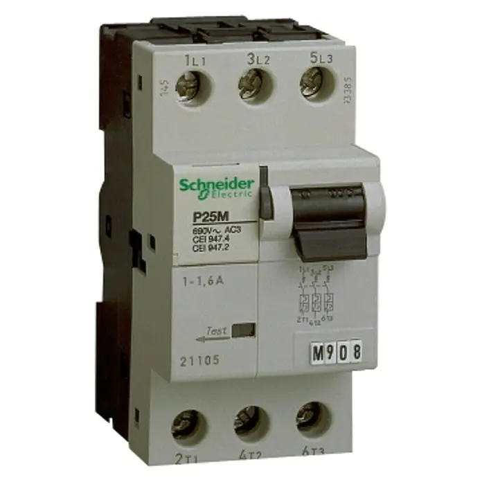Schneider Electric Interruptor diferencial automático P25M - 2,5 A, Número de polos: 3 polos