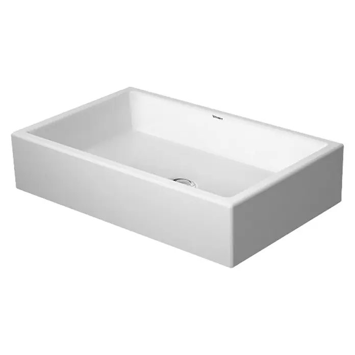 Duravit Vero Air Aufsatzwaschbecken - 60 x 38 cm, Ohne Spezialglasur, Hahnloch: Ohne, Ohne Überlauf, Weiß - Vorderansicht