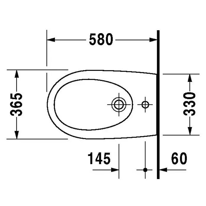 Duravit Architec Wand-Bidet - Ohne Spezialglasur, Keramik, Weiß