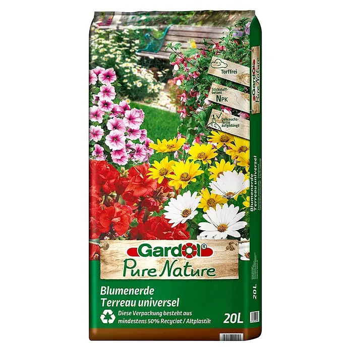 Gardol Pure Nature Blumenerde - 20 l, Torffrei