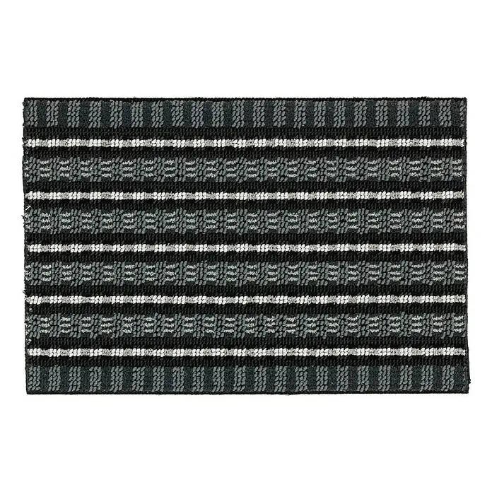 Astra Fußmatte Poly Brush - Schwarz/Silber, 40 x 60 cm, 100 % Polypropylen - Ansicht von oben