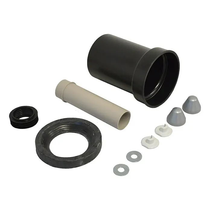 Geberit Anschlussgarnitur 110 - Durchmesser: 110 mm, Schwarz - Vorderansicht