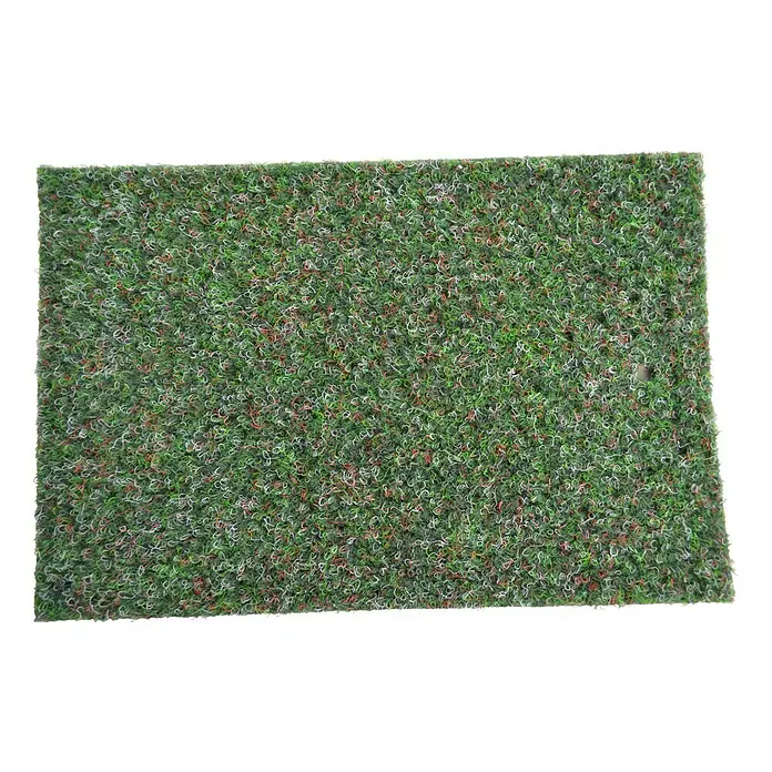 Kunstrasen Meterware Green - Breite: 400 cm, Mit Drainagenoppen, Jägergrün - Ansicht von oben