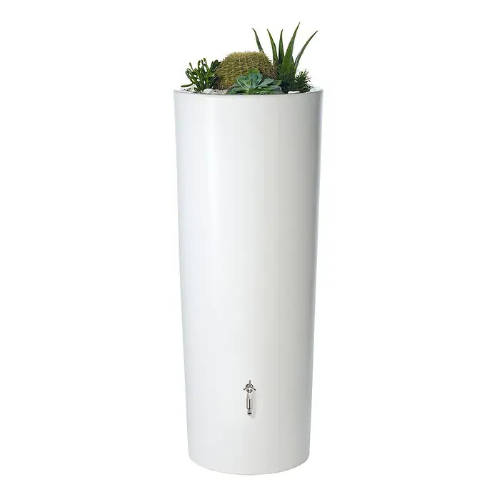 Garantia Modern Line Regenspeicher Color 2 in 1 - 350 l, Coco, Ø x H: 62 x 150 cm - Vorderansicht