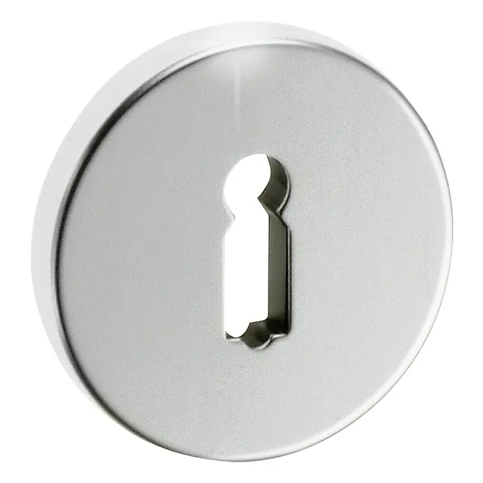 Portaferm Schlüsselschild - Durchmesser Rosette: 55 mm, Buntbart BB, Silber