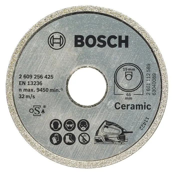 Bosch Diamant-Trennscheibe - Passend für: Bosch Mini-Handkreissäge PKS 16, 65 mm - Vorderansicht