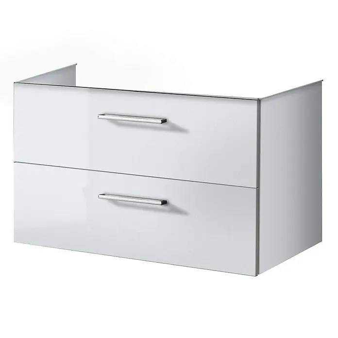 Salsa Prisma Waschtischunterschrank - 44 x 76 x 49,5 cm, Weiß, Glänzend
