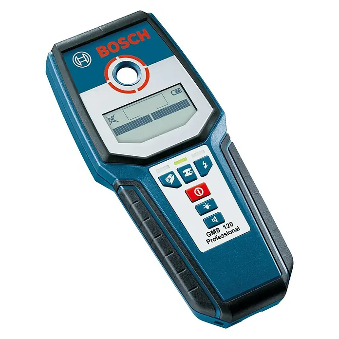 Bosch Professional Detektor GMS 120 - Maksimalna dubina dometa: Maks. 120 mm čelik, Trajanje pogona: 5 h - Pogled s desne strane