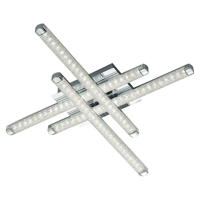 Reality Leuchten LED-Deckenleuchte Street - 16 W, L x B x H: 50 x 50 x 7 cm, Chrom, Warmweiß - Ansicht von unten