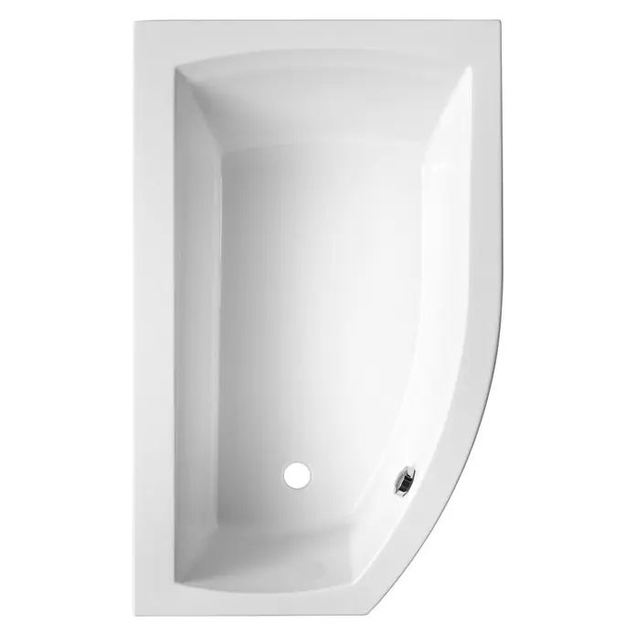 Ottofond Badewanne Juno A - Rechtsseitig, 170 x 98/63 x 45 cm, Sanitäracryl, Weiß - Ansicht von oben