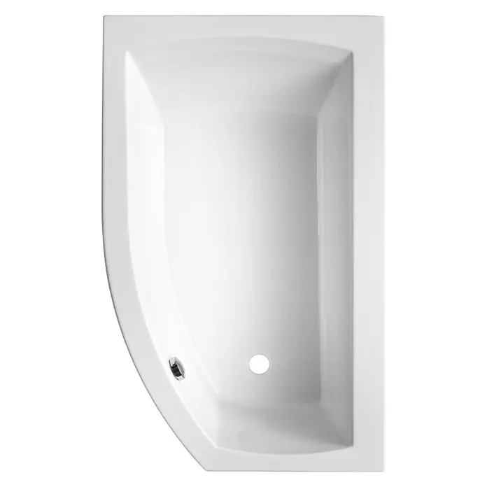 Ottofond Badewanne Juno B - Linksseitig, 170 x 98/63 x 45 cm, Sanitäracryl, Weiß - Ansicht von oben
