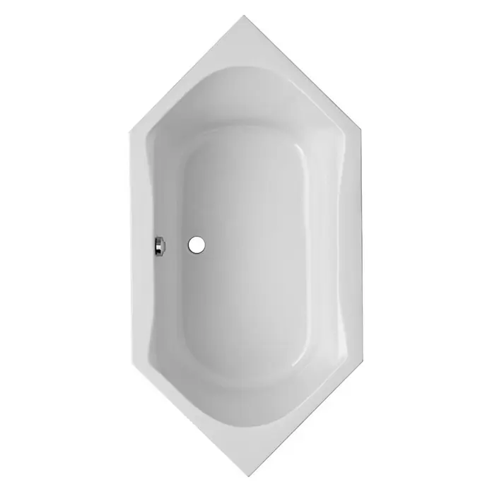Ottofond Badewanne Grenada - 200 x 100 cm, Sanitäracryl, Weiß - Ansicht von oben