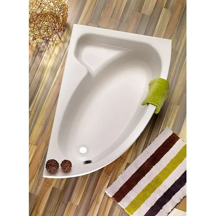 Ottofond Badewanne Sansibar A - Rechtsseitig, 150 x 97 cm, Sanitäracryl, Weiß - Ansicht von oben