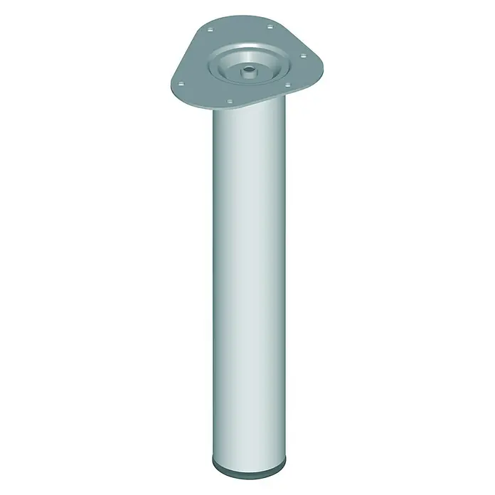 Element System Postolje za namještaj - Ø x D: 60 x 400 mm, Nosivost: 75 kg, Boja: Plemeniti čelik - Pogled sprijeda