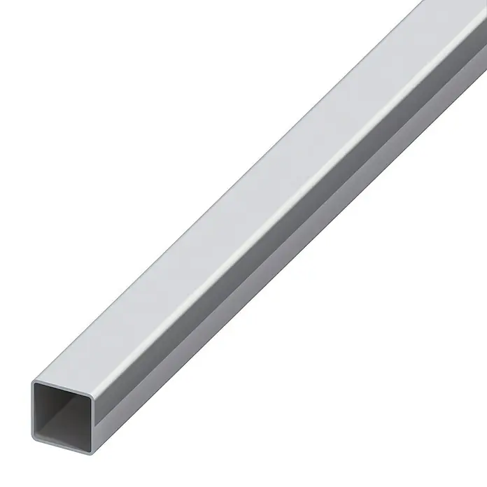 Kvadratna cijev - D x Š x V: 1.000 x 15 x 15 mm, Plemeniti čelik, Srebrne boje - Pogled s lijeve strane