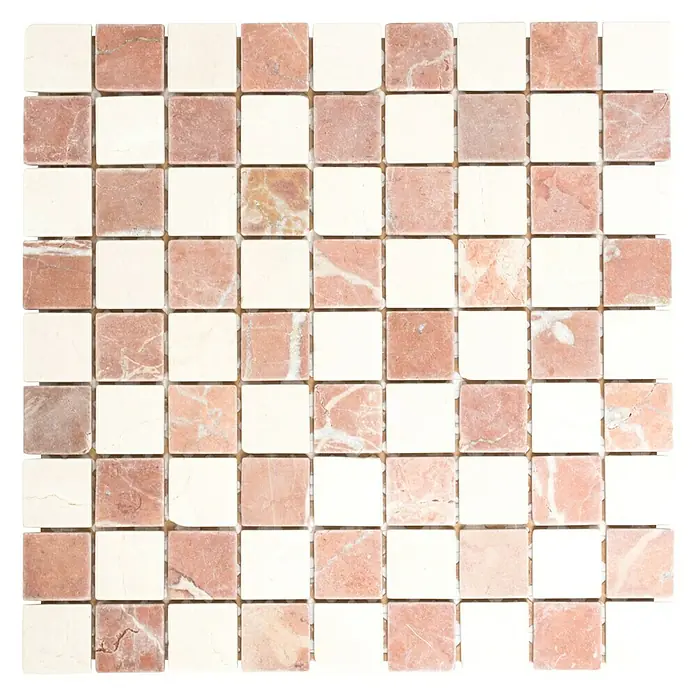 Mosaikfliese Quadrat MOS 32/1513R - 30,5 x 30,5 cm, Beige, Matt - Ansicht von oben