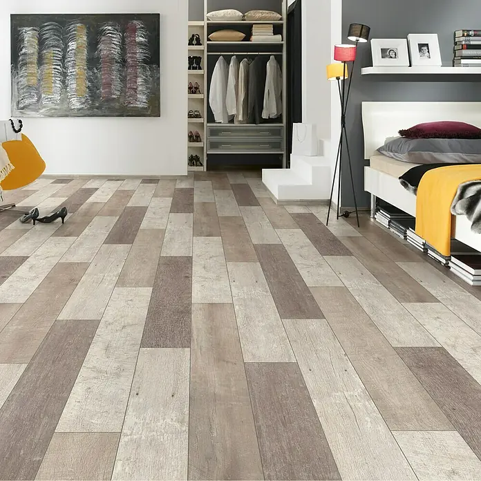 LOGOCLIC Vinto Laminat Barnwood Ravenna - 1.285 x 192 x 8 mm, Rustikalni pod - Živopisni prikaz