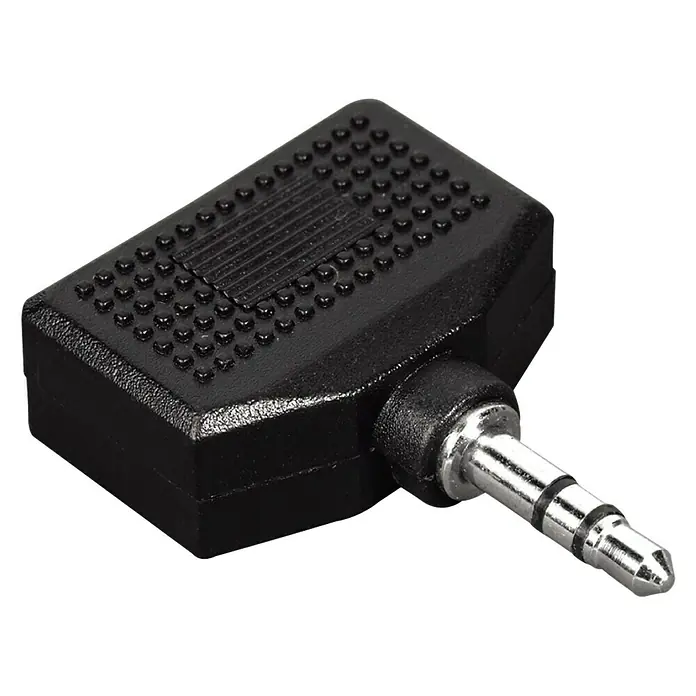 Hama Audio-Adapter - 2 x Klinkenkupplung  3,5 mm, 1 x Klinkenstecker 3,5 mm - Vorderansicht