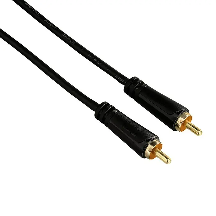Hama Audio-Kabel - 2 x Cinch-Stecker, 1,5 m, Vergoldete Kontakte - Vorderansicht