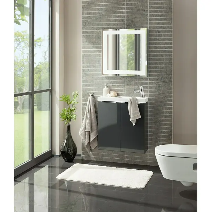 Camargue Fresh Einbauwaschbecken - 60 x 22 cm, Mineralguss, Weiß