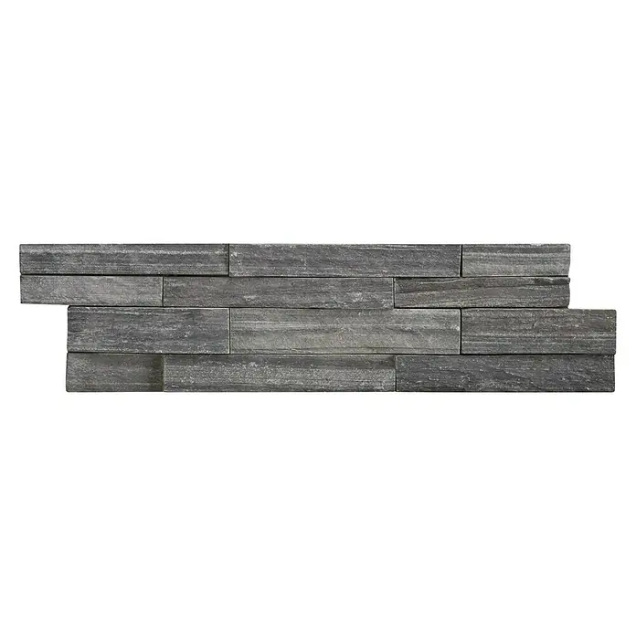 Ambiente by Palazzo Pločice od ukrasnog kamena Brick - 10 x 40 cm, Crne boje