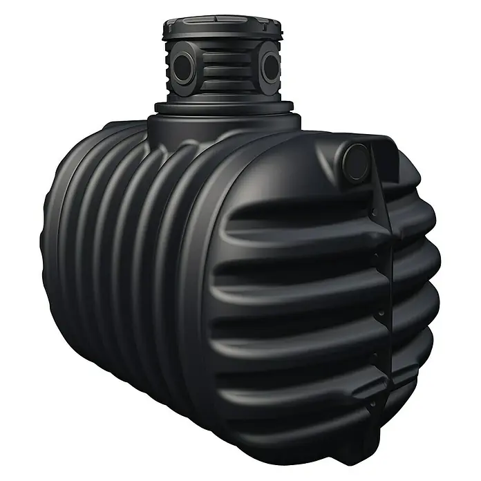 4rainz Regenwassertank Komplettpaket Compact - 2.650 l, Kunststoff, Anschlussbohrung - Rechte Seitenansicht