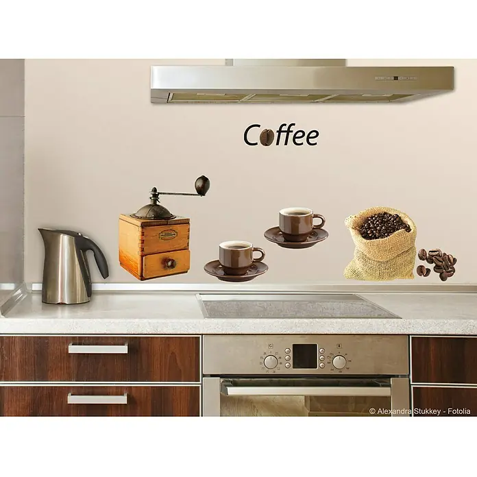 Wandtattoo - Kaffeemühle, 48 x 68 cm - Stimmungsaufnahme
