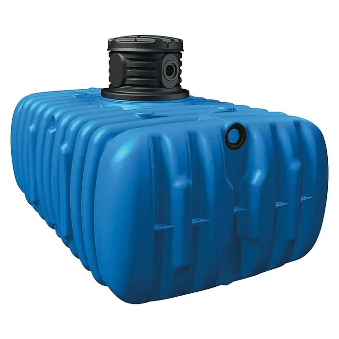 4rainz Flachtank Komplettpaket Flat M Garten Comfort - 12.000 l (4 x 3000 l), Kunststoff, Anschlussbohrung - Linke Seitenansicht