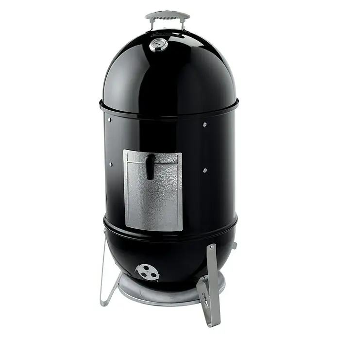 Weber Räucherofen Smokey Mountain Cooker - Schwarz, Hauptgrillfläche: 2 x Ø 47 cm - Rechte Seitenansicht
