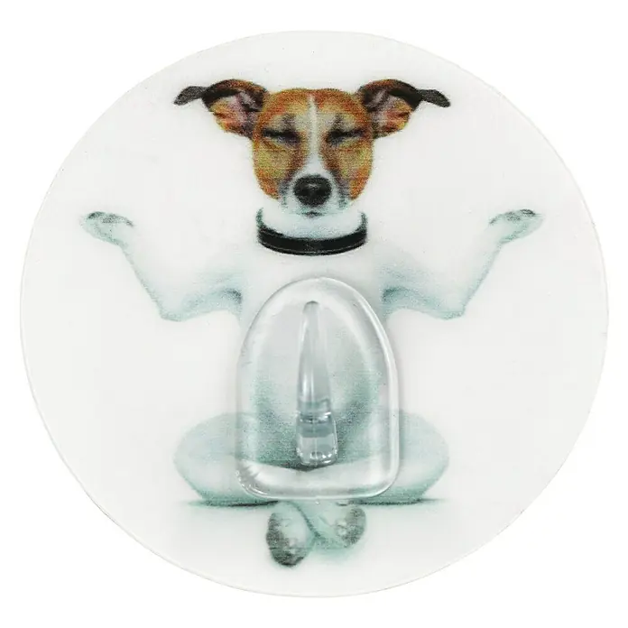 Colgador adhesivo Stick It - Yoga Dog 3D, Con adherencia estática