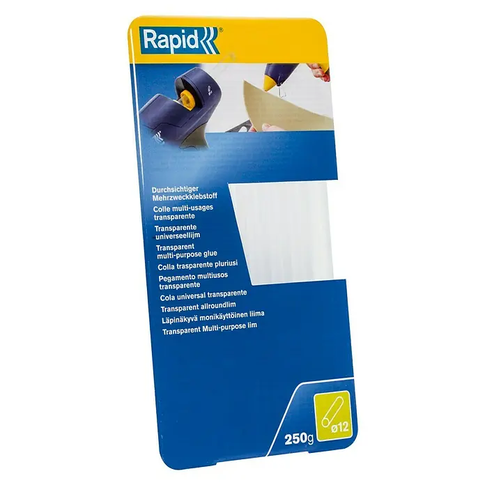 Rapid Klebepatronen - 12 mm, Transparent, 250 g - Linke Seitenansicht