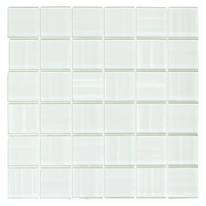 Mosaikfliese Crystal Hologramm XCM BC 884 - 29,8 x 29,8 cm, Weiß, Glänzend - Ansicht von oben