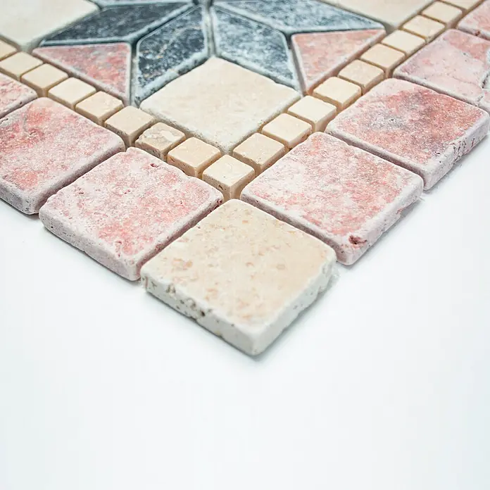 Mosaikfliese Dekor Tivoli XND 43047 - 30,5 x 30,5 cm, Rot - Vorderansicht